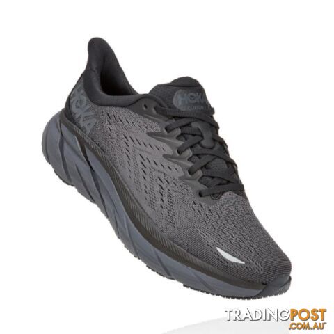 Hoka Mens Clifton 8 Running Shoe - Black/Black - HOKA