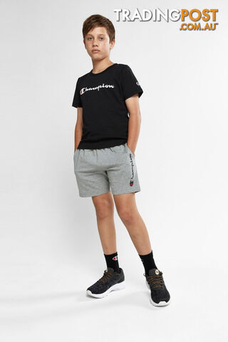 Champion Kids Jersey Script Short - Grey - CHAMPION