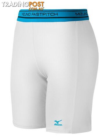 Mizuno Womens Softball Compression Sliding Short - White - MIZUNO -...