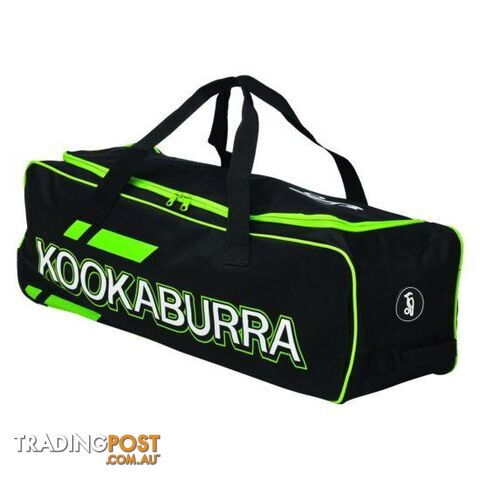 Kookaburra Pro 5.0 Wheelie Cricket Bag - Black/Lime - KOOKABURRA