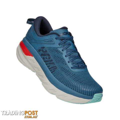 Hoka Mens Bondi 7 Running Shoe - Real Teal/Outer Space - HOKA