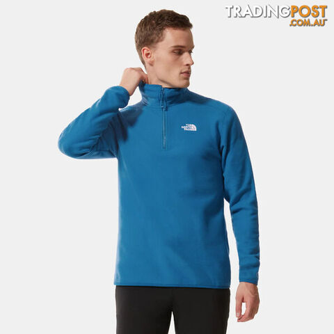 The North Face Mens 100 Glacier 1/4 Zip Top - Banff Blue - THE NORTH FACE