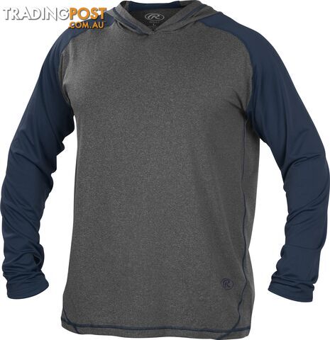 Rawlings Adult Hurler Lightweight Hoodie - Graphite/Navy - RAWLINGS