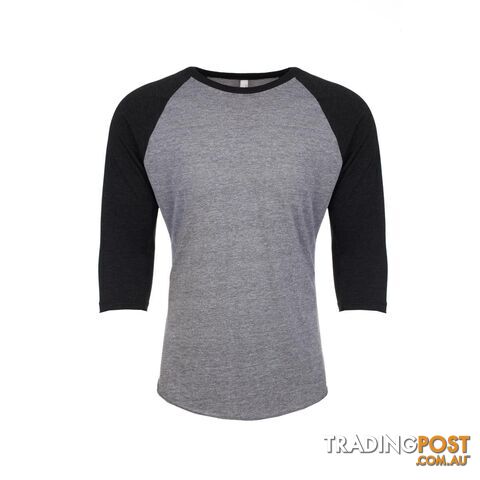 Legend Next Level Tri Blend 3/4 Raglan Baseball Tee-Black - LEGEND -...