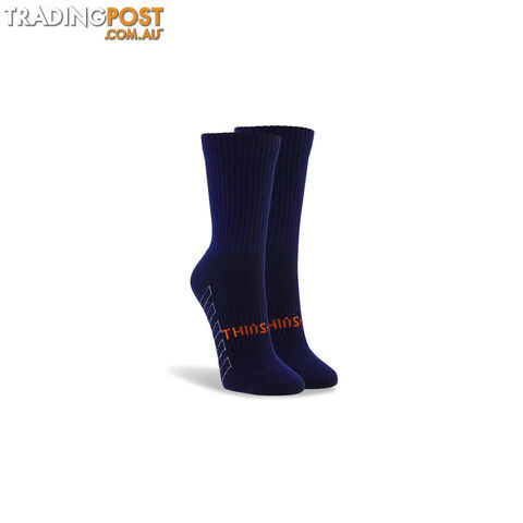 Thinskins Short Fine Knit Football Socks - Navy - THINSKINS