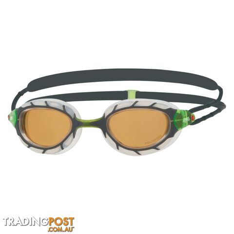 Zoggs Predator Polarized Regular Ultra Swim Goggles - Grey/Clear/Copper - ZOGGS