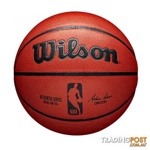 Wilson NBA Authentic Series Indoor Game Basketball - Orange - WILSON