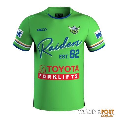 ISC Adults Canberra Raiders 2022 Run Out Tee - Green - ISC