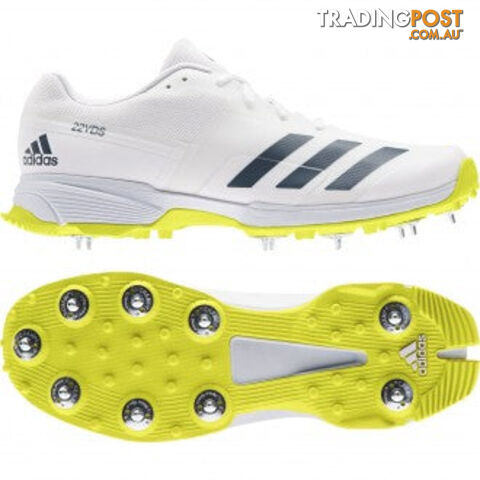 Adidas Adizero 22 Yards Senior Cricket Shoe - White lSize 11 - ADIDAS - photo 1 of 1