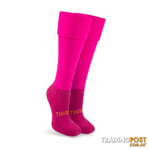 Thinskins Fine Knit Football Socks - Fuschia Pink - THINSKINS