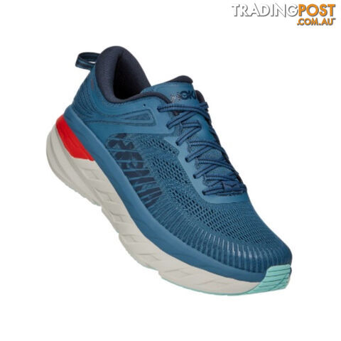 Hoka Mens Bondi 7 Running Shoe - Real Teal/Outer Space - HOKA