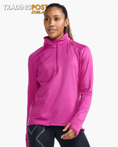 2XU Womens Ignition 1/4 Zip Top - Pink - 2XU