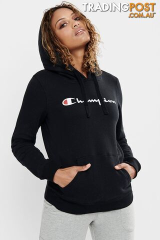 Champion Womens Script Hoodie - Black - CHAMPION - 9351950116848