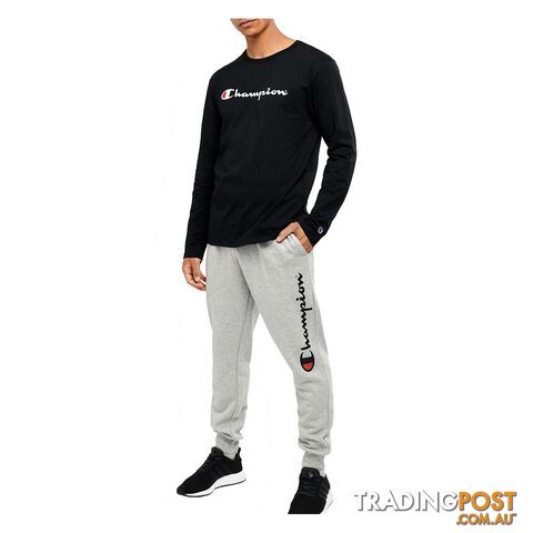 Champion Mens Script Cuff Pant - Grey - CHAMPION - 9319868939645