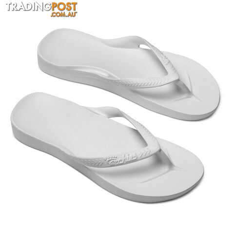 Archies Adults Arch Support Thongs - White - ARCHIES