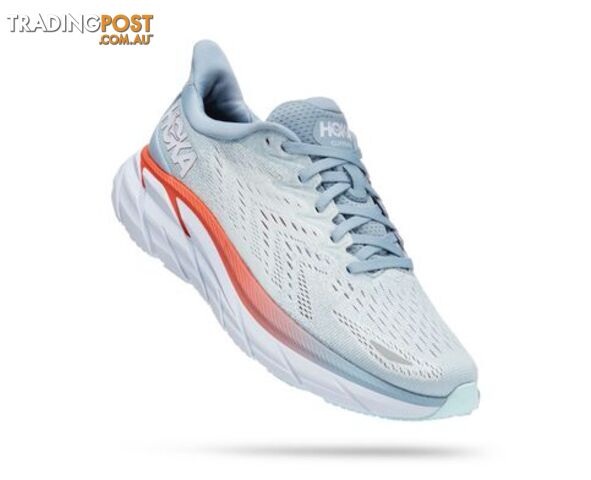 Hoka Womens Clifton 8 Running Shoe - Blue Fog/Plein Air - HOKA