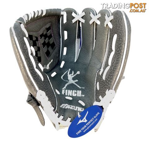 Mizuno Prospect Finch 10 Inch RHT Fastpitch Softball Glove - Grey/Silver -...