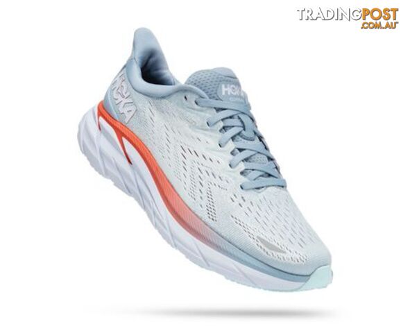 Hoka Womens Clifton 8 Running Shoe - Blue Fog/Plein Air - HOKA