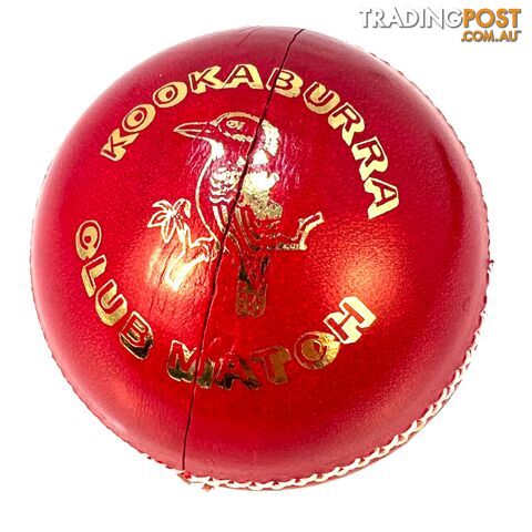 Kookaburra Club Match142g Cricket Ball - Red - KOOKABURRA - 9313131005198