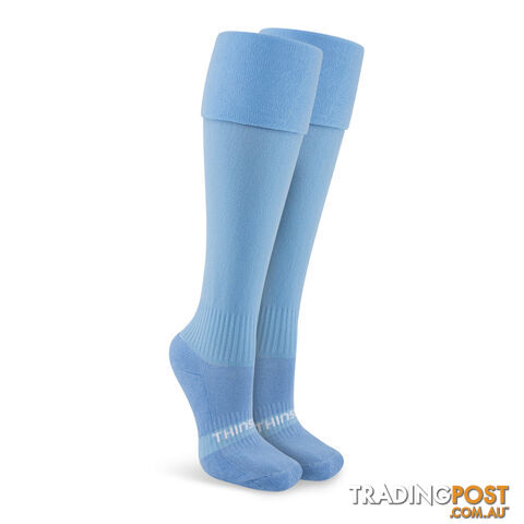 Thinskins Fine Knit Football Socks - Sky - THINSKINS