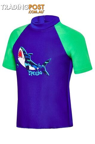 Speedo Junior Boys Camo Shark Ss Suntop - Camo Shark - SPEEDO - 9348729845061