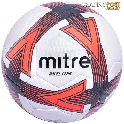 Mitre Impel Plus Soccer Ball - White/Navy/Orange - MITRE