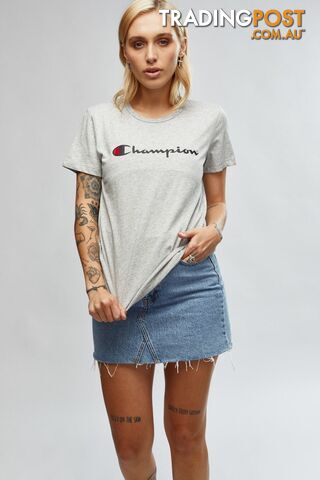 Champion Script SS Tee - Grey - CHAMPION - 9352762701918