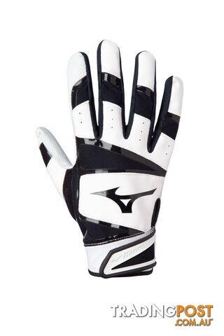 Mizuno B-303 Baseball/Softball Batting Gloves - Black - MIZUNO