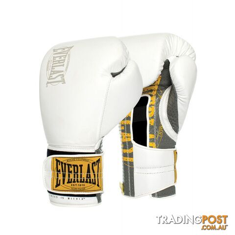 Everlast 1910 Classic 12oz Sparring Glove - White/Grey - EVERLAST -...