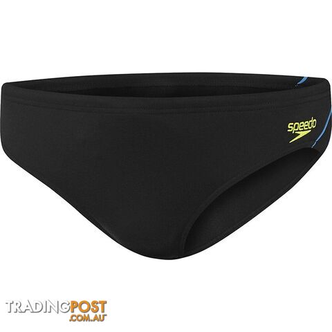 Speedo Boys End+ Logo Swim Brief - Black - SPEEDO - 9353746452437