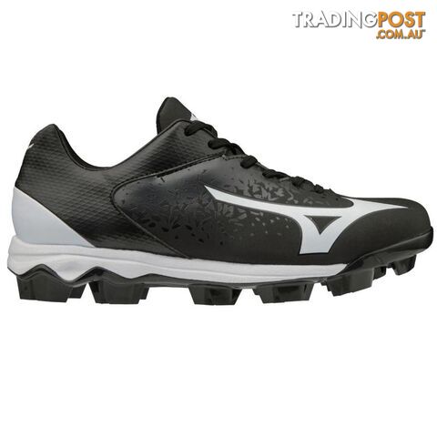Mizuno Mens Wave Select Nine Moulded Baseball/Softball Cleat - Black/White -...