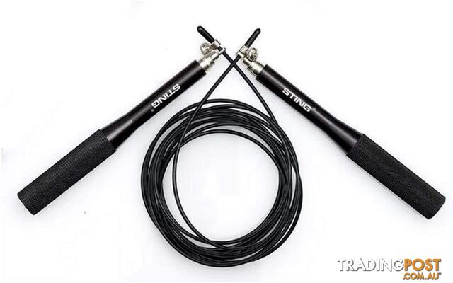Sting Viper Cross Train Speed 10 Ft Skipping Rope - Black - STING