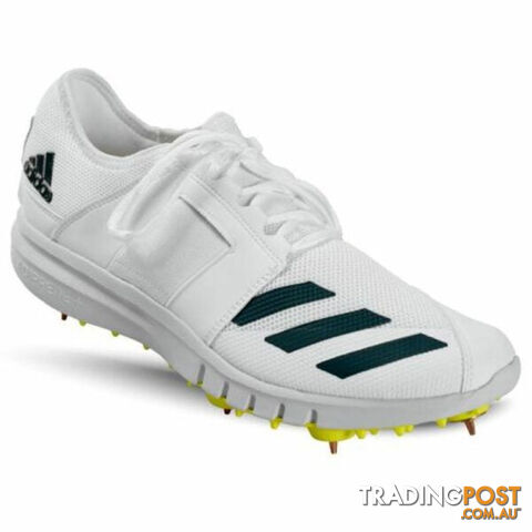 Adidas Howzat Spike Senior Cricket Shoe - White lSize 8.5 - ADIDAS - 4064036010057