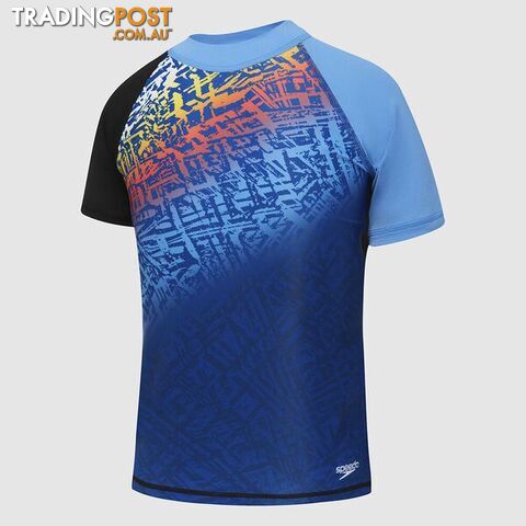 Speedo Boys Shades Ss Rash Top - SPEEDO