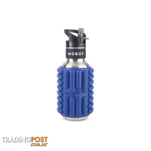 Mobot Firecracker 500ml Foam Roller Water Bottle - Blue Steel - MOBOT
