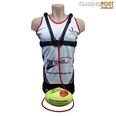 Ross Faulkner One Touch Size 4 Intermediate Harness AFL Trainer - Red -...