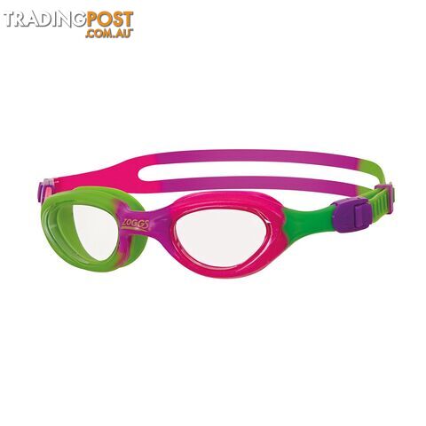 Zoggs Little Super Seal Swim Goggles-Green/Purple/Pink/Clear - ZOGGS - 749266048516