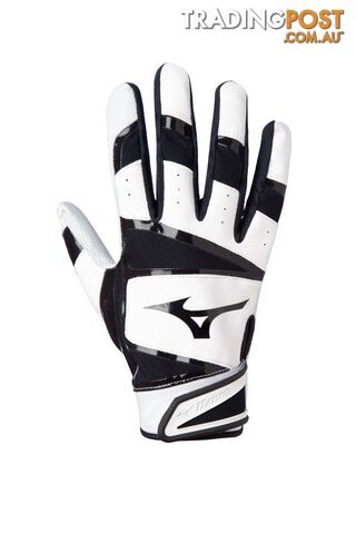 Mizuno B-303 Baseball/Softball Batting Gloves - Black - MIZUNO