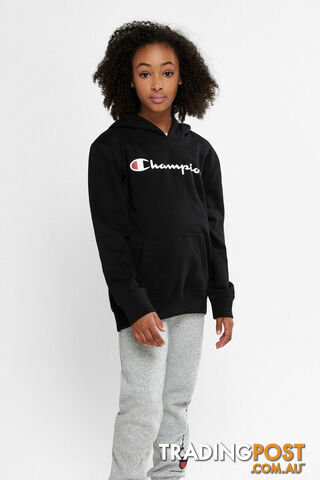 Champion Kids Script Hoodie - Black - CHAMPION