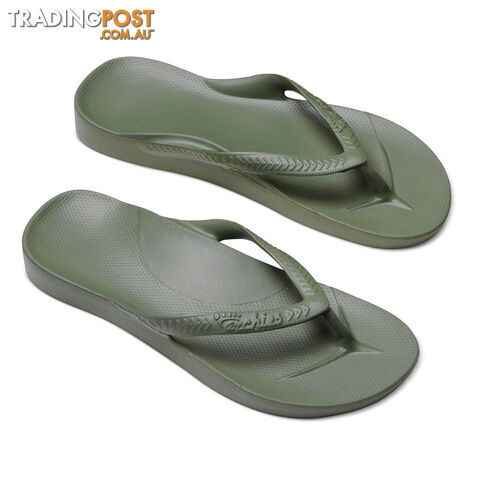Archies Adults Arch Support Thongs - Khaki - ARCHIES