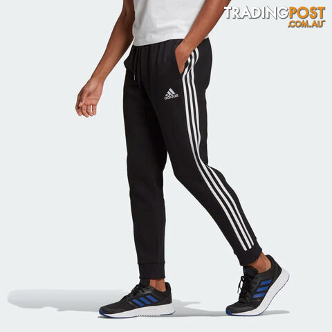 Adidas Mens Essentials Tapered Cuff 3 Stripes Pants - ADIDAS