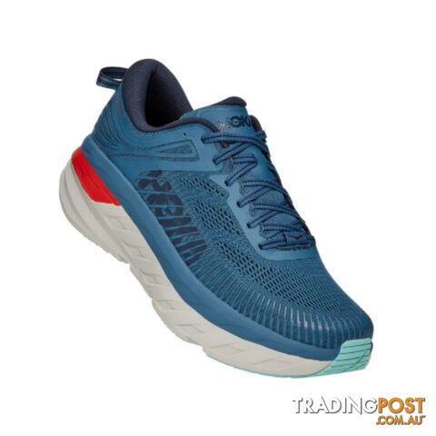 Hoka Mens Bondi 7 Running Shoe - Real Teal/Outer Space - HOKA