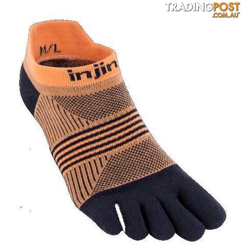 Injinji Run 2.0 Womens Specific Lightweight No Show Sock Sz M-L - Blue - INJINJI...