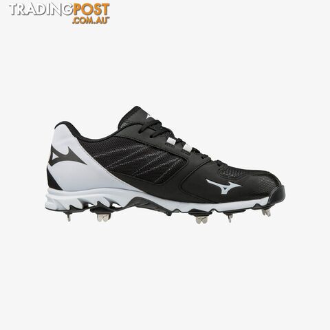 Mizuno 9-Spike Ambition 2 Metal Adult Baseball/Softball Cleat - Black/White -...