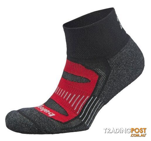 Balega Small Blister Resist Quarter Socks - Black/Red - BALEGA - 818953017965