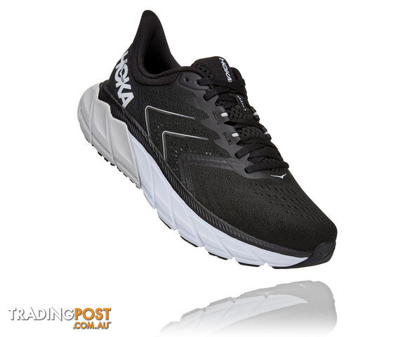 Hoka Mens Arahi 5 Wide (EE) Running Shoe - Black/White - HOKA - 194715344334