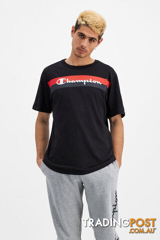Champion Mens SPS Graphic Print Tee - Black - CHAMPION