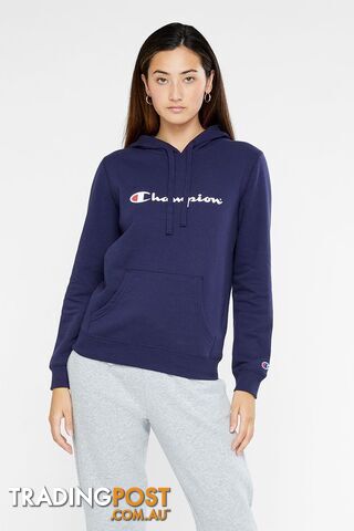 Champion Womens Script Hoodie - Navy - CHAMPION - 9351950116923
