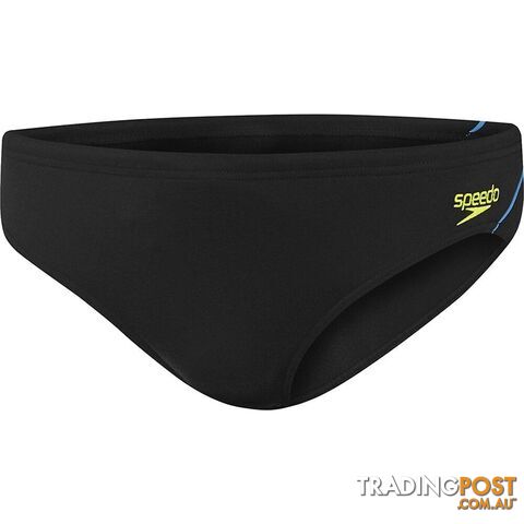 Speedo Boys End+ Logo Swim Brief - Black - SPEEDO - 9353746452406