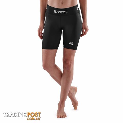 Skins Series-1 Womens Half Tights - Black - SKINS - 5056411803308